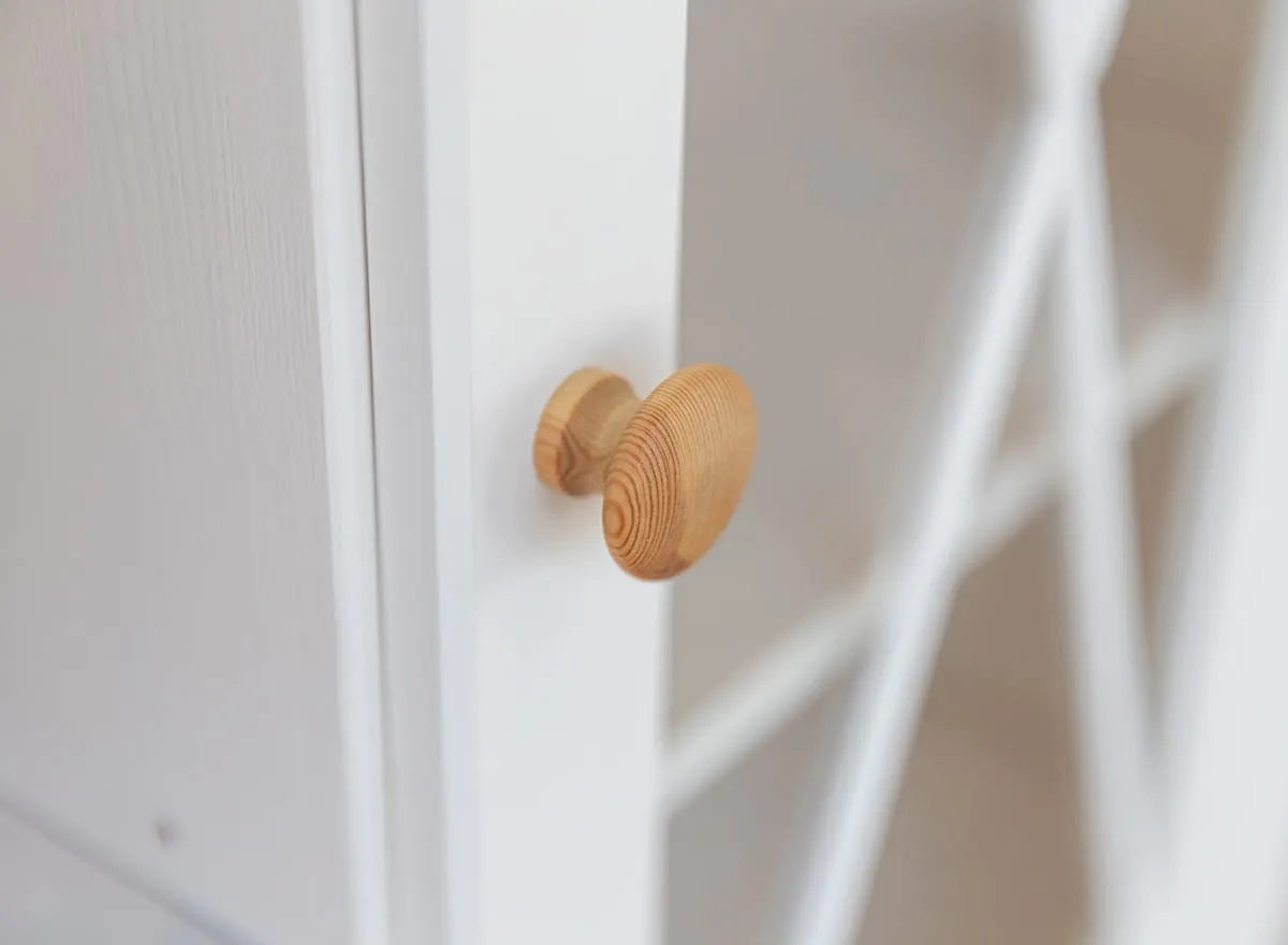 Witryna MARONE ELITE 1-drzwiowa z 3 szufladami - biały, złocisty - PLMEL04