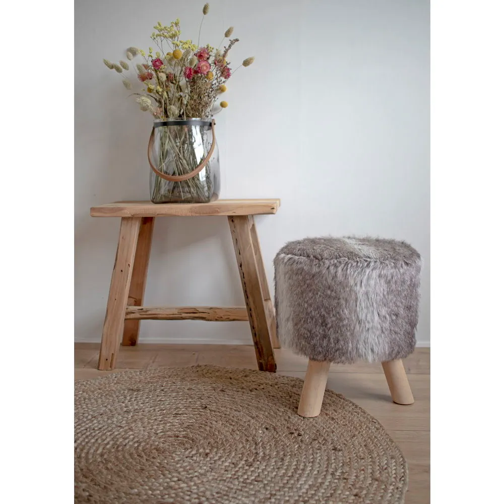Ławka tarasowa drewniana BARCELONA 50cm naturalny — zdjęcie 2