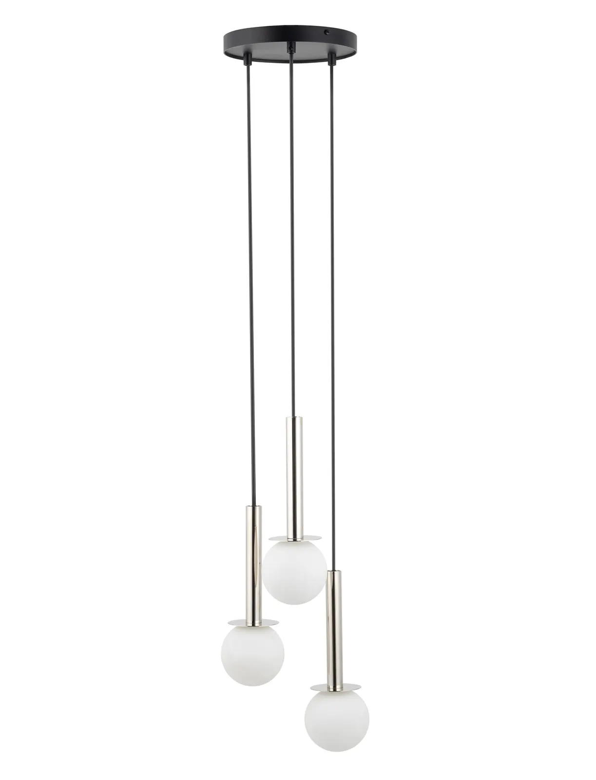 Lampa wisząca DAISY 3 czarno-srebrna