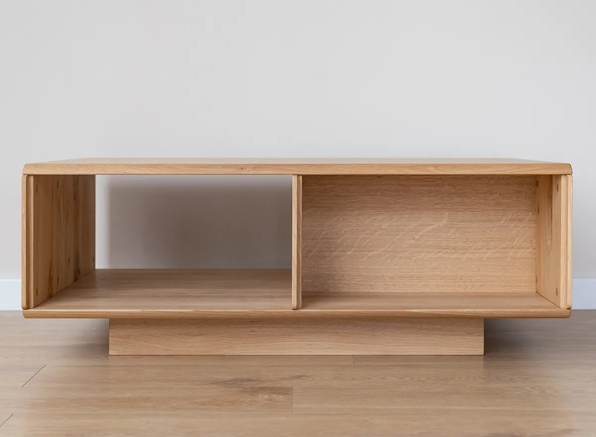 Stolik kawowy drewniany DIVISIONE z szufladą 70x110 dąb olejowany - ZIDIV14