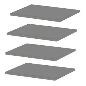 Zestaw 4 sztuk półek do szafy SANDBOX - szare