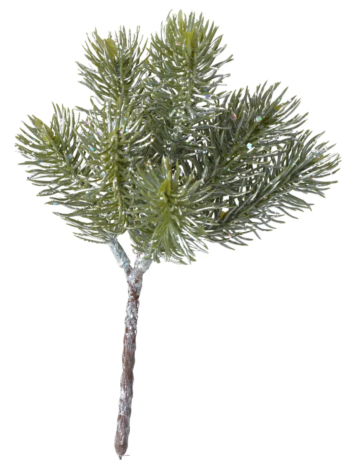 Gałązka sosnowa z brokatem 3388 zielona