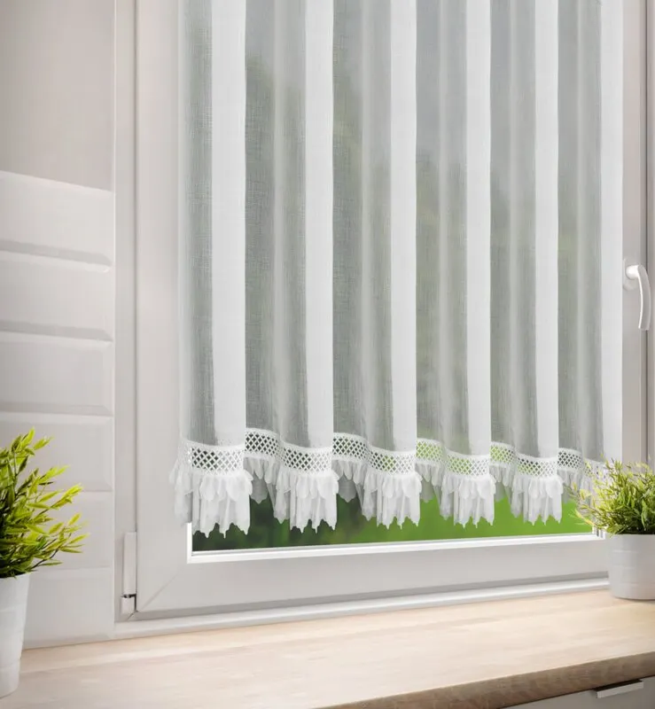 FIRANA GOTOWA KATRIN NA SZELKACH 150 X 90 CM BIAŁY - EU_453908