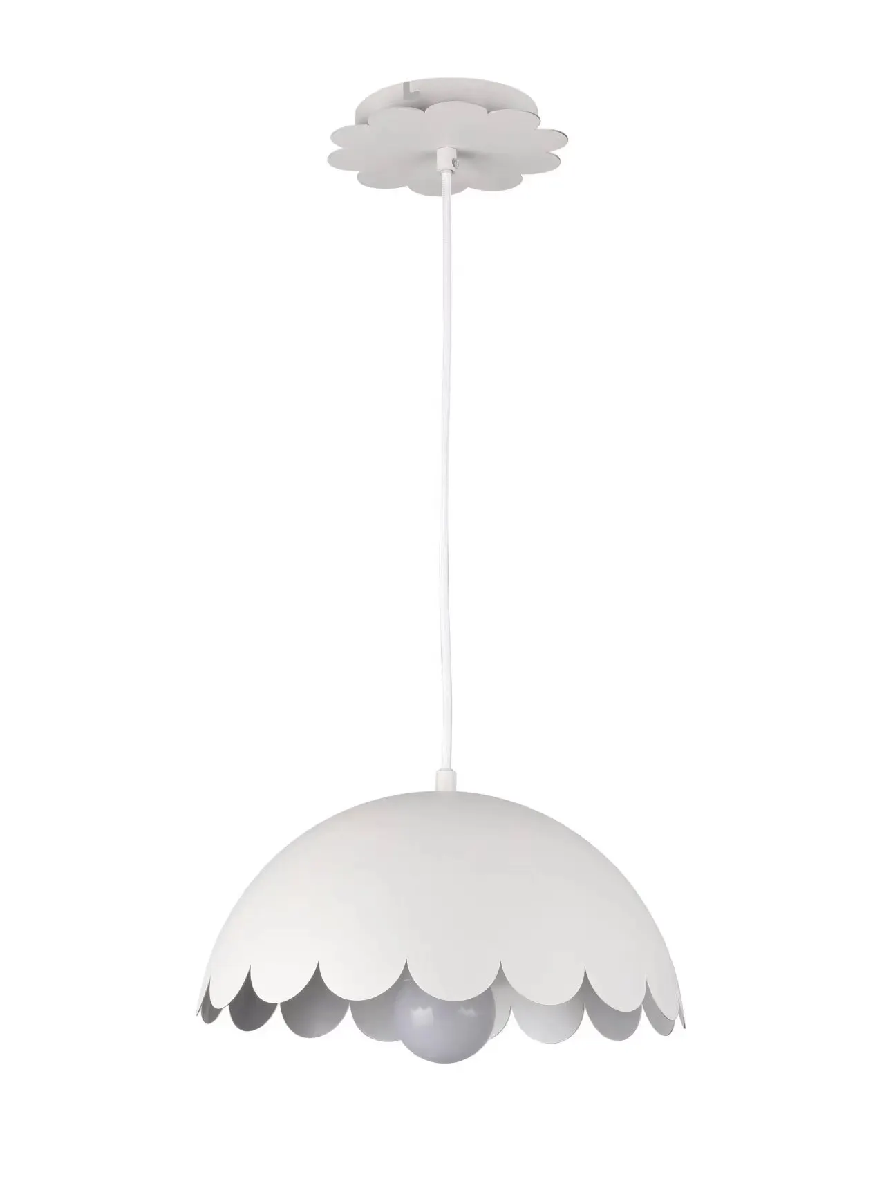 Lampa wisząca metalowa FLOW ø50 cm biała