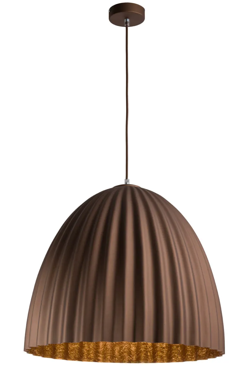 Lampa wisząca TELMA 50 brązowo-miedziana ryflowana