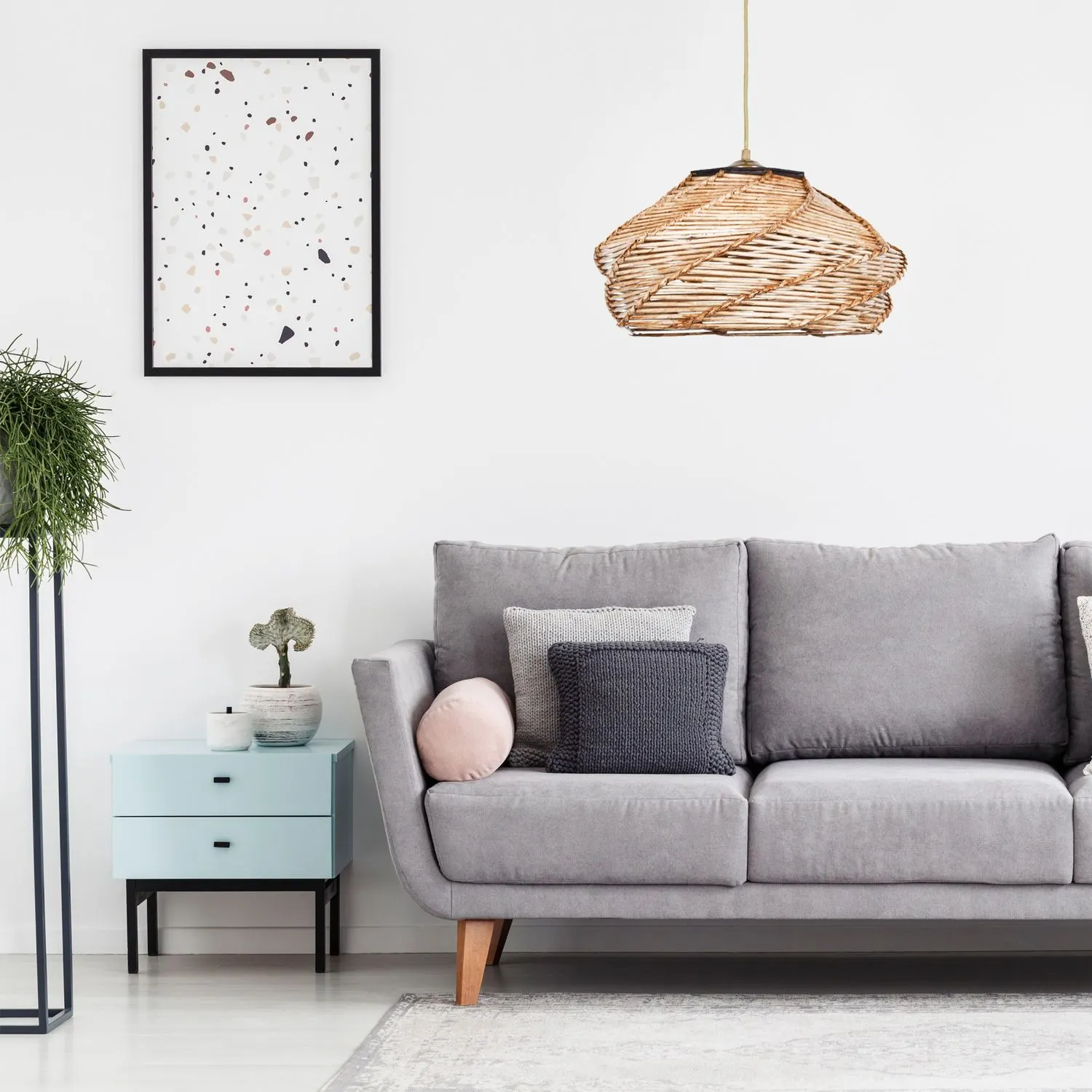 Żyrandol ażurowy bambusowy OVALE naturalny złoty - ASI_390FLH1597