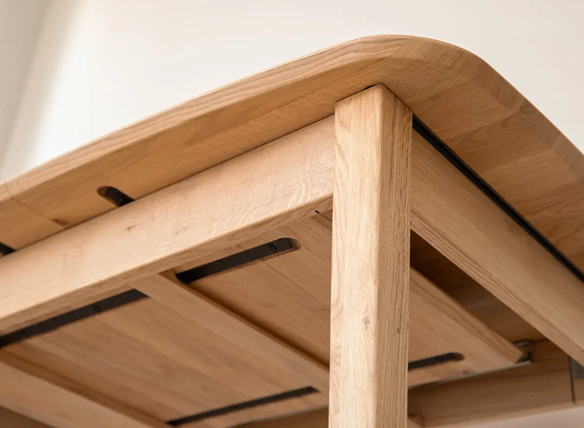 Stół dębowy ORBETELLO rozkładany 80x120(165) cm - dąb olejowany - KULSR120_45