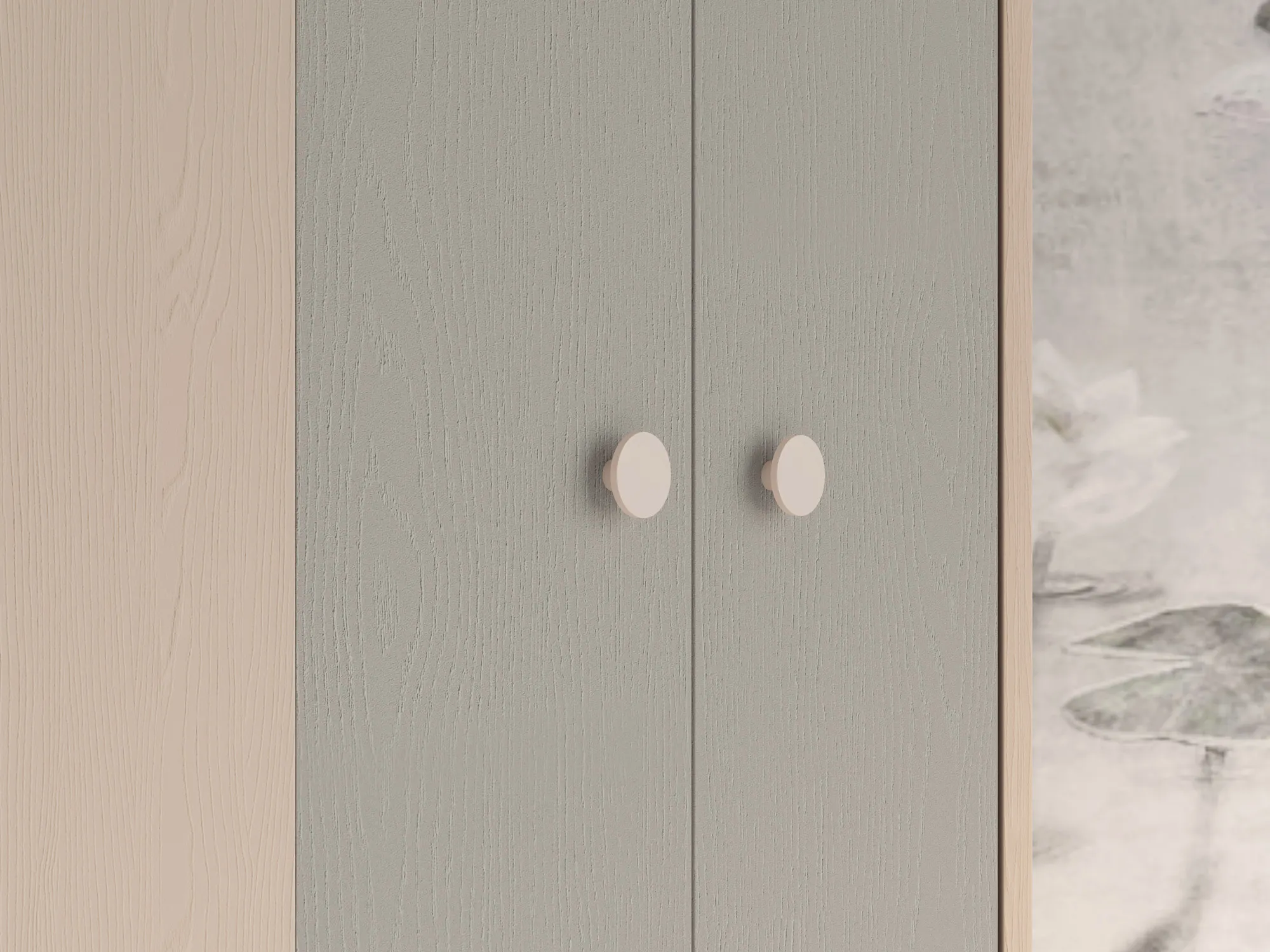 Szafa narożna 2-drzwiowa MEVEL 01 Piasek pustyni, szary pallad - 1MEVE01-002