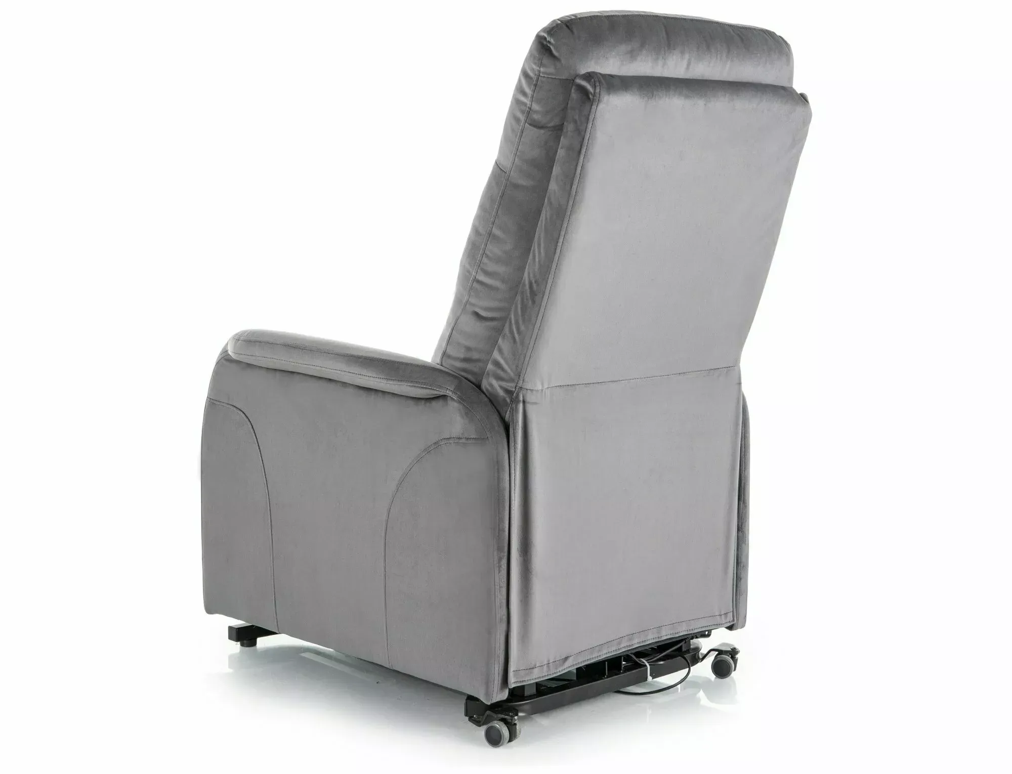 Fotel rozkładany elektrycznie JUPITER M VELVET funkcja masażu i pionizacji BLUVEL 14 szary - JUPITERMVSZ