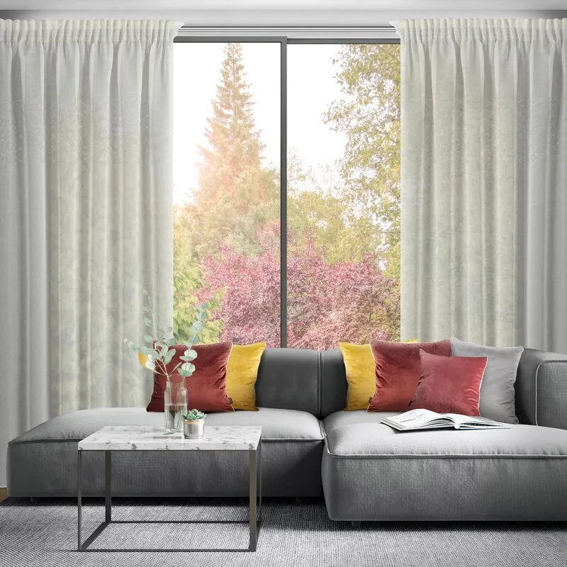 FIRANA GOTOWA KLEO NA TAŚMIE 140 X 270 CM BIAŁY — zdjęcie 10