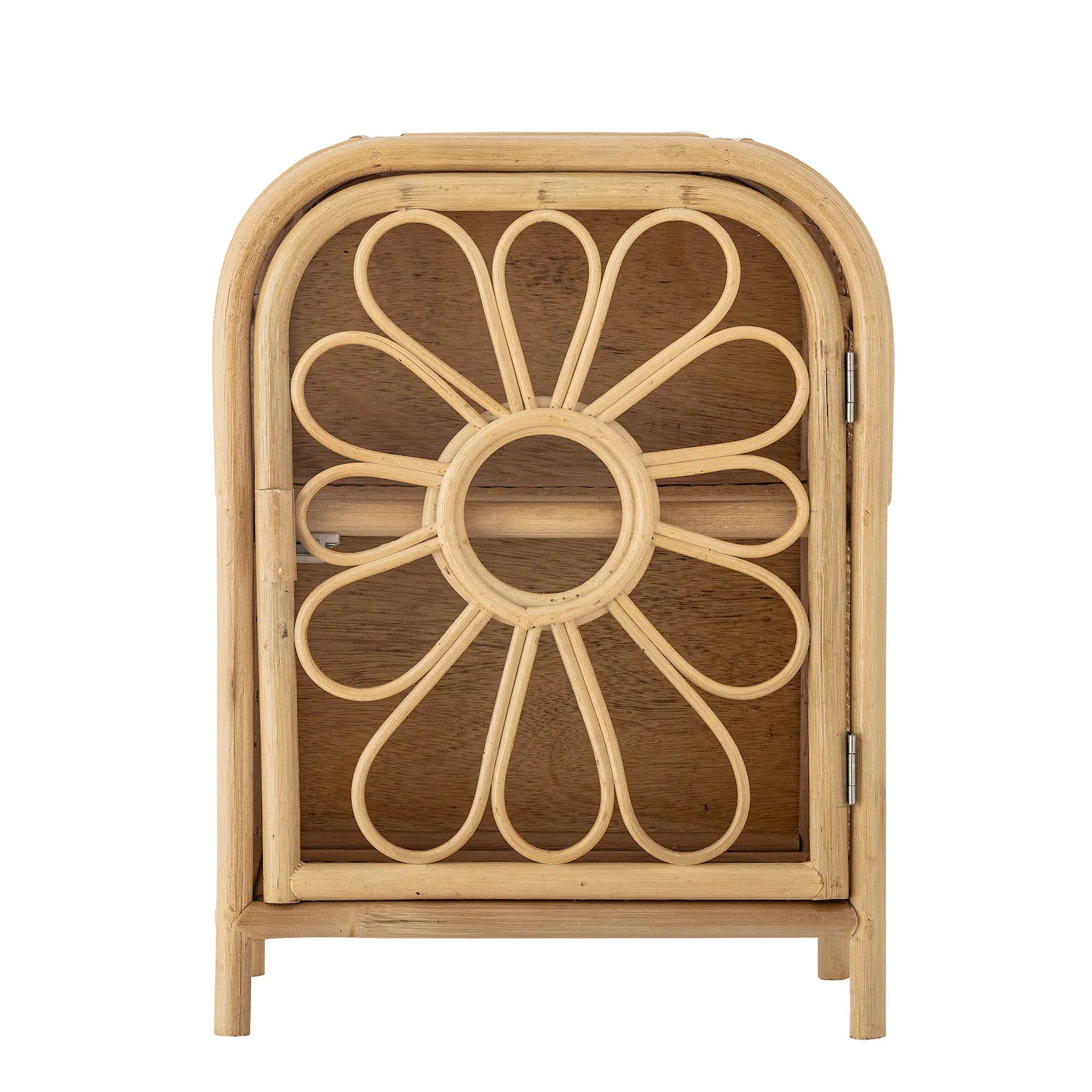 rattan, lamp, szafka, kwiatowy wzór, drewniana