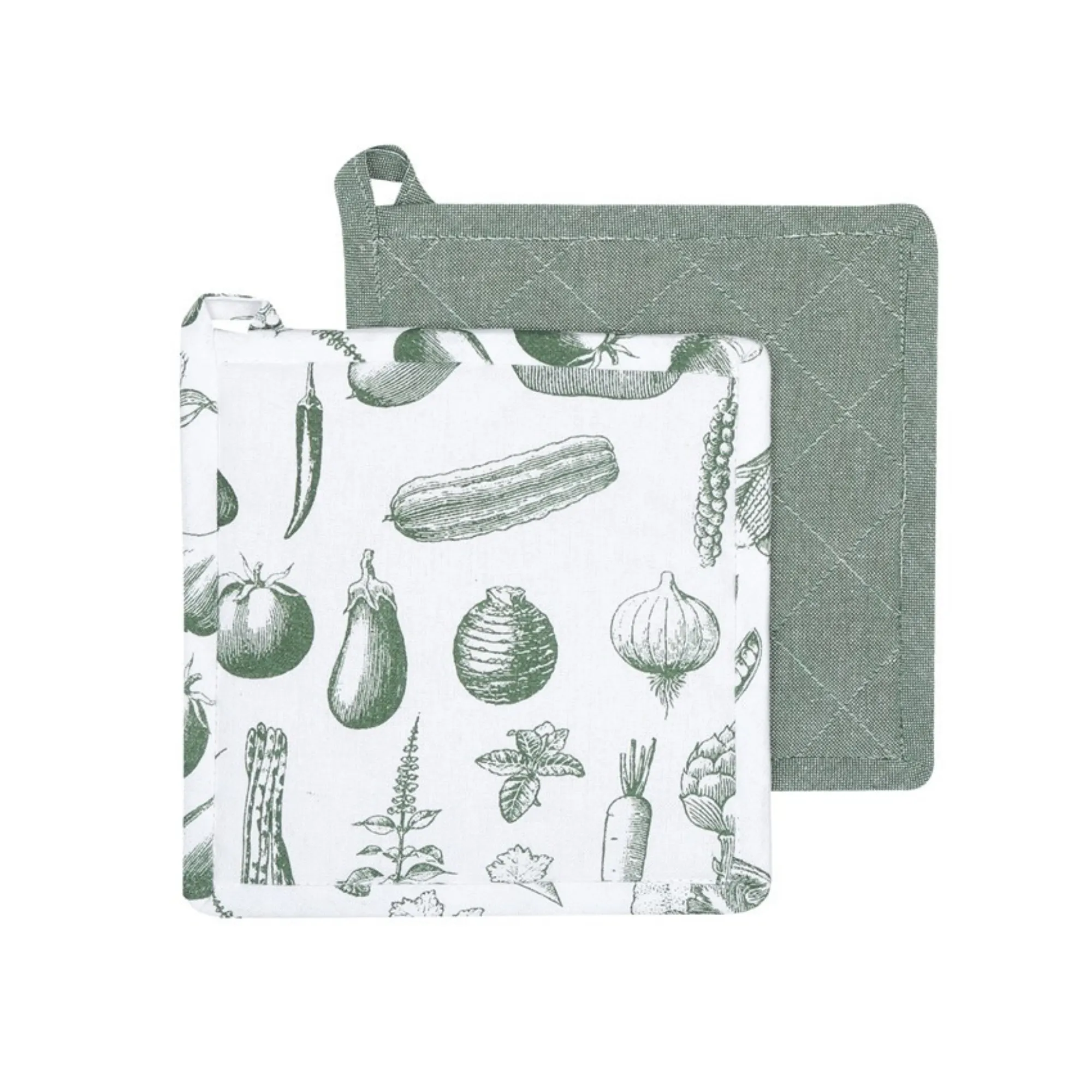 podkładka, podkładki, zestaw podkładek, wzór warzywny, zielony