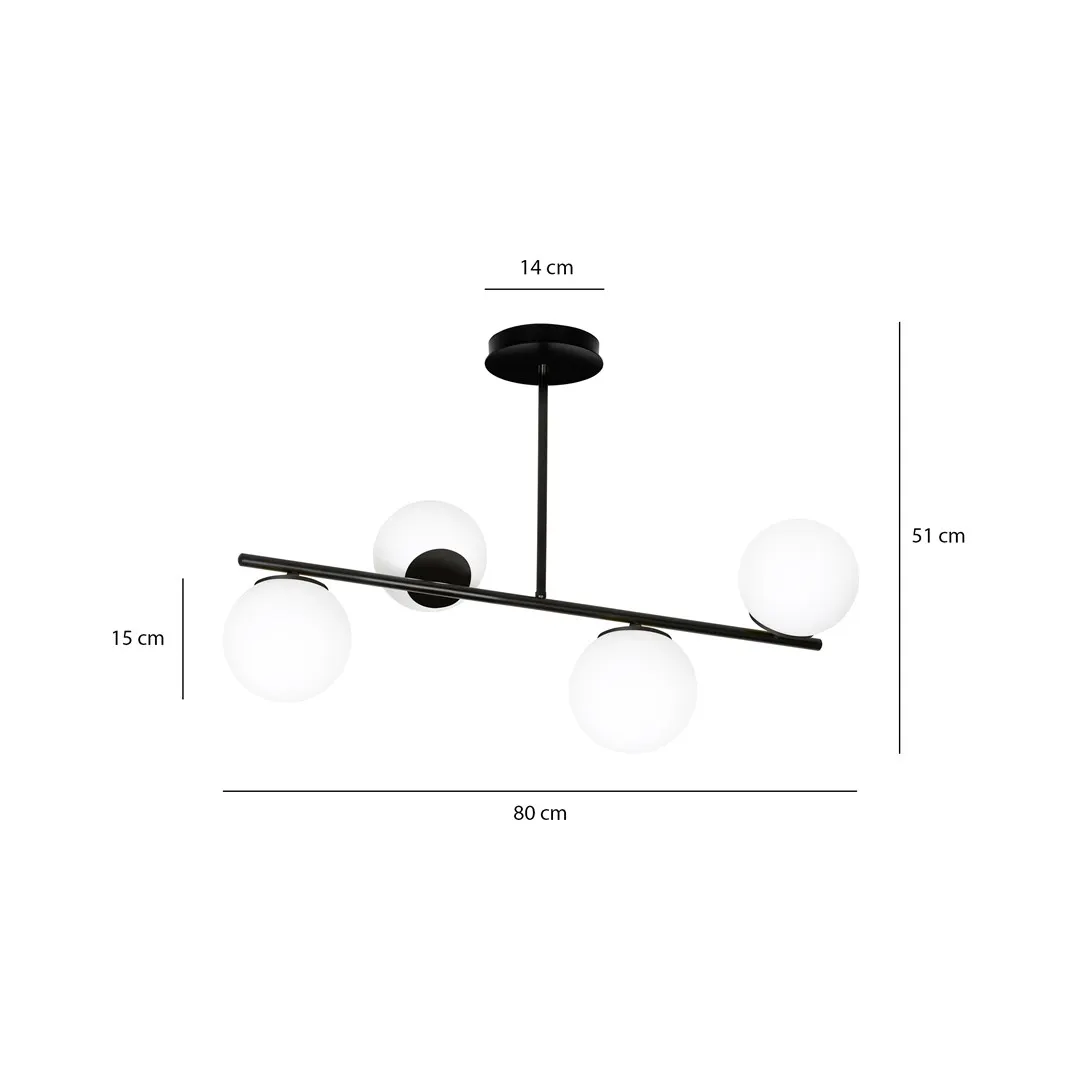 Lampa wisząca BIOR 4 czarny biały — zdjęcie 9