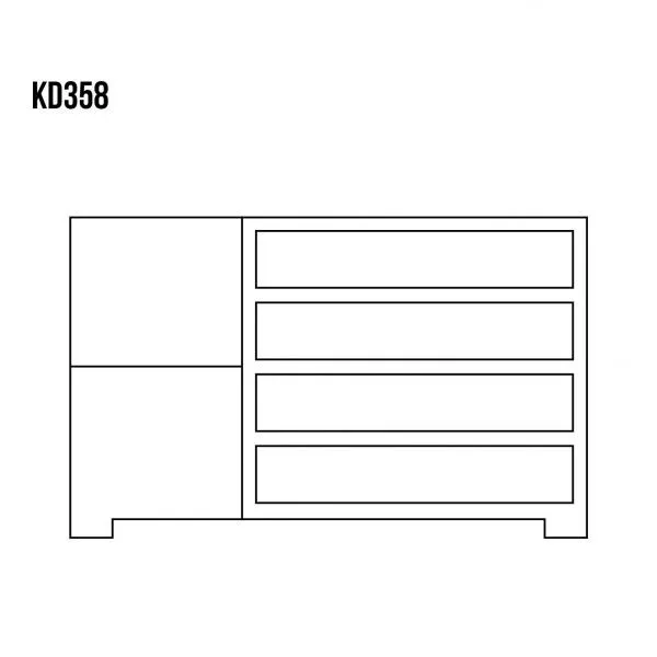 Komoda dębowa KD358 Naturalny DREWMAX — zdjęcie 7