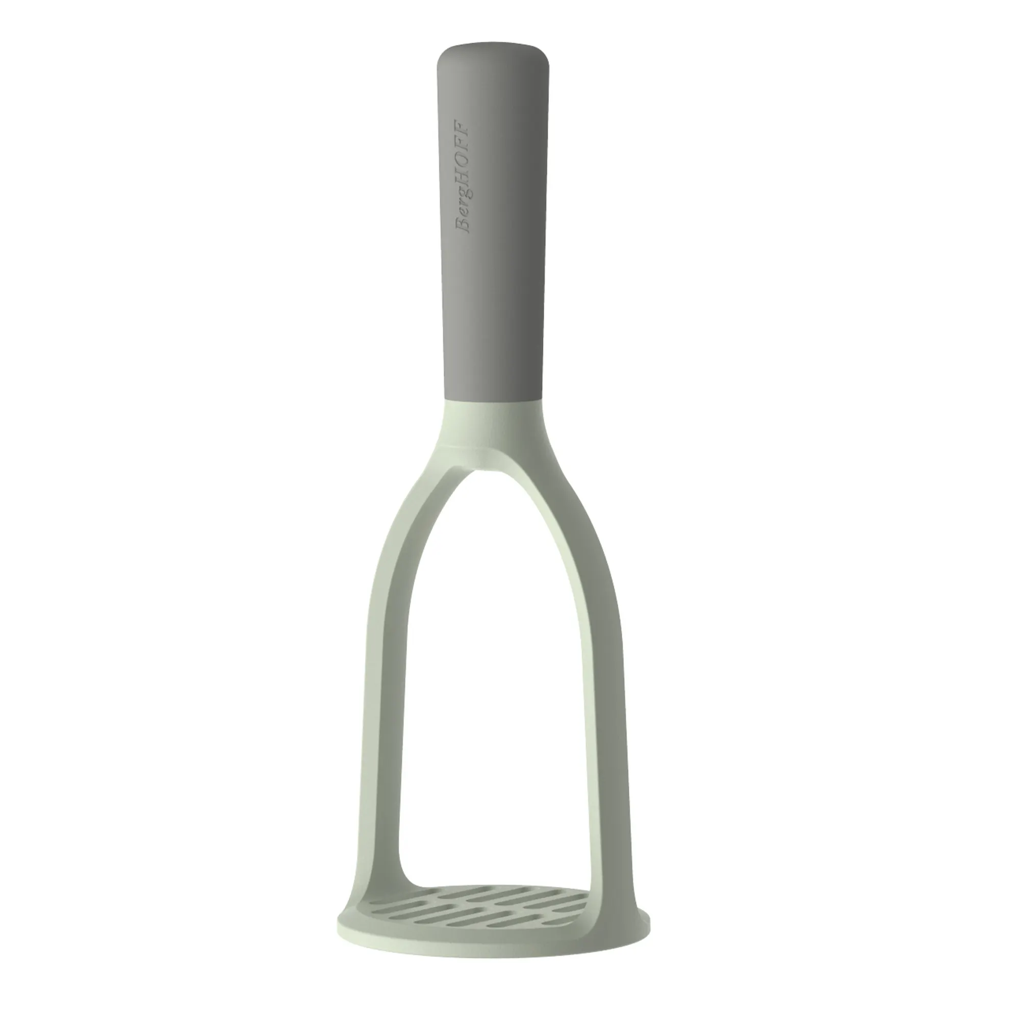 BERGHOFF TŁUCZEK DO ZIEMNIAKÓW BALANCE kociołek, narzędzie kuchenne, przyrząd do zupy, uchwyt silikonowy, kolor szary