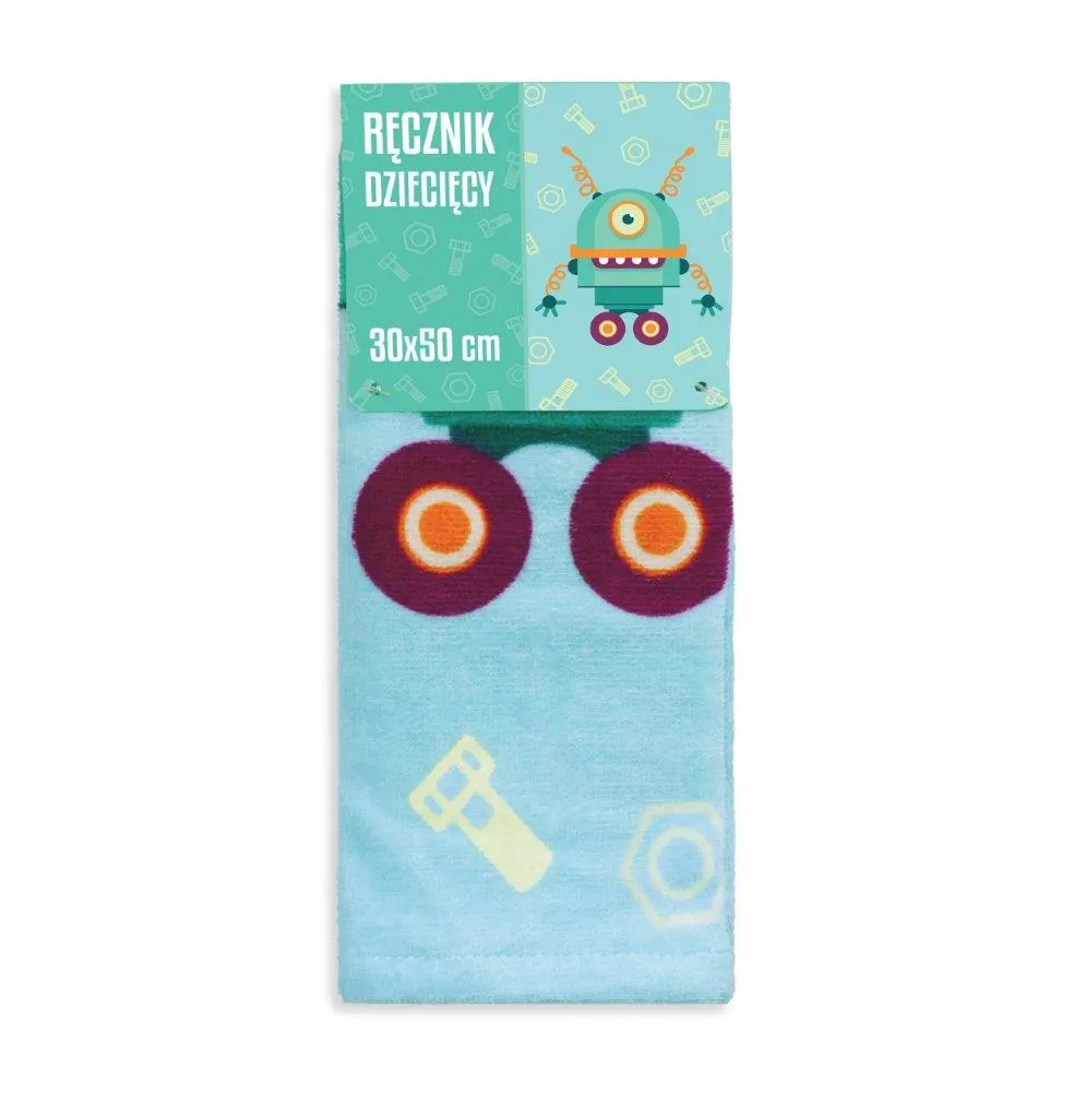 Ręcznik dla dziecka KIDS 008 30x50 druk niebieski - FARO_31469
