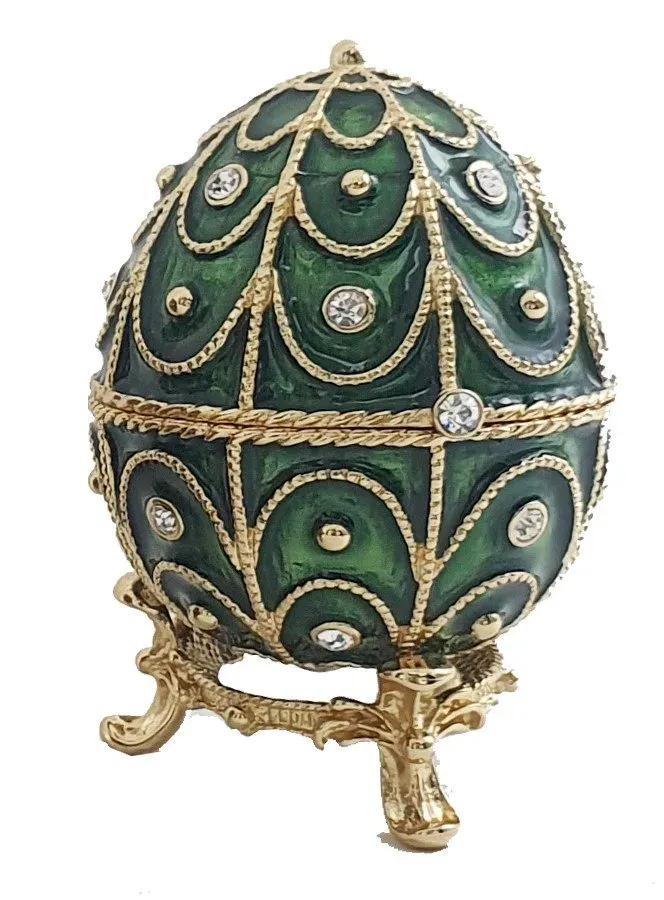 Puzderko JAJKO FABERGE zielone