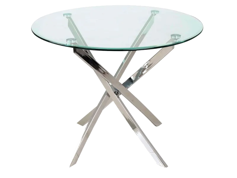 Stół okrągły AGIS szkło hartowane/chrom 90x90 Signal - AGIS
