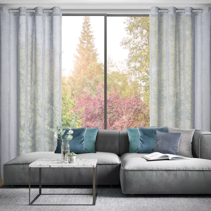 FIRANA GOTOWA NELI 140 X 250 CM SREBRNY — zdjęcie 8