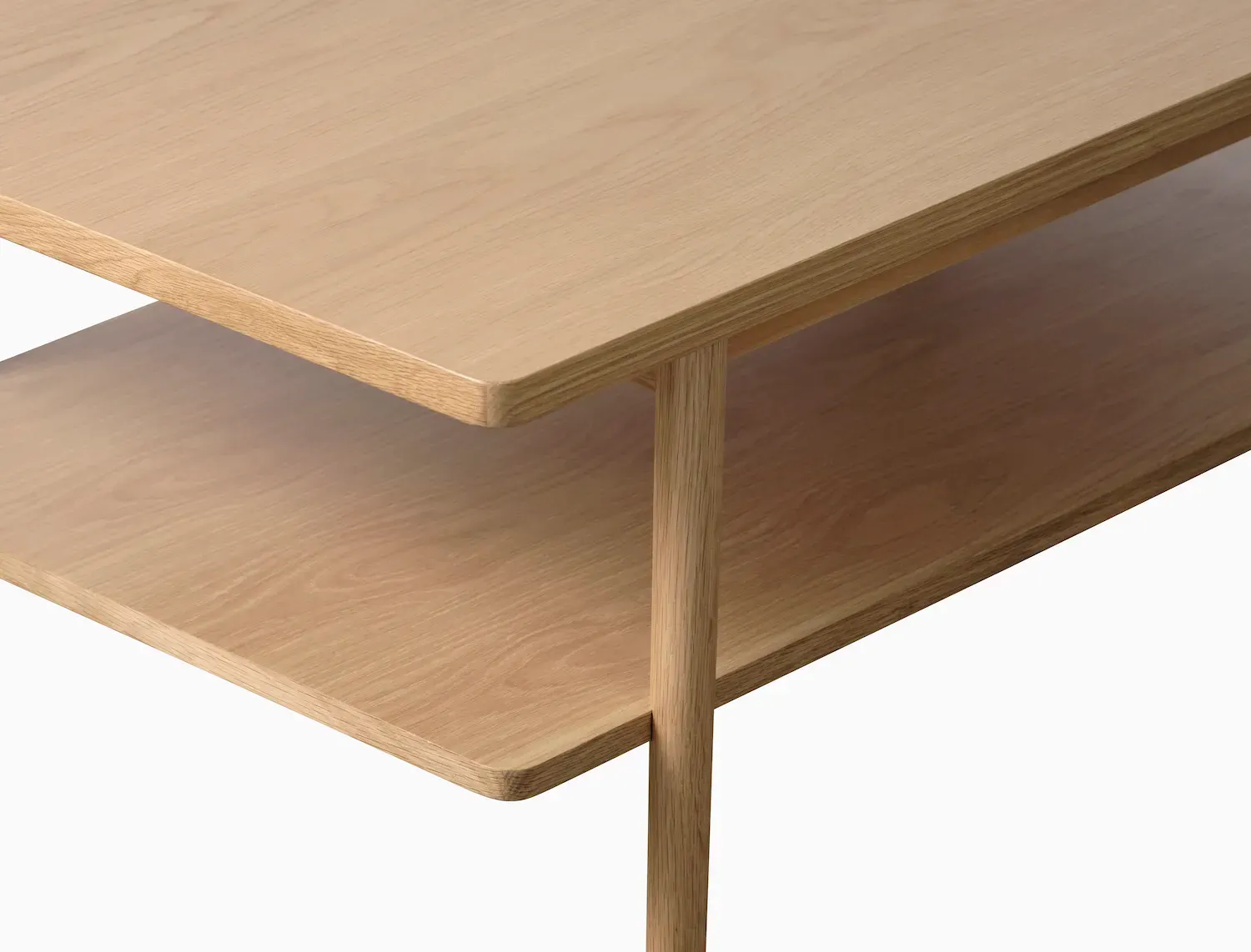 Stolik kawowy PONZA z półką 60x120 dąb naturalny - UN_48500200