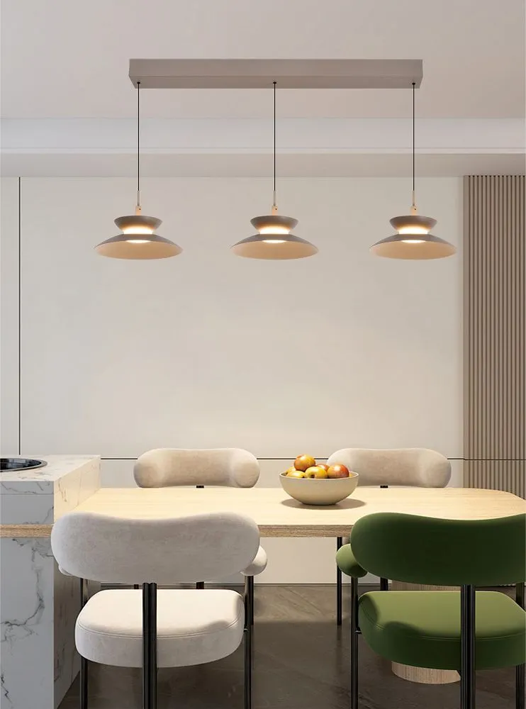 Lampa wisząca prosta GUBBIO 3 LED kaszmirowa