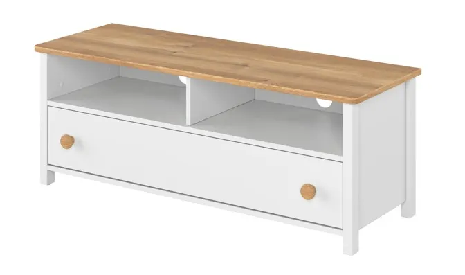 Szafka RTV z szufladą Story SO-13 - szafka rtv 1s - biały/dąb nash Szafka RTV z szufladą Story SO-13 - szafka rtv 1s - biały/dąb nash