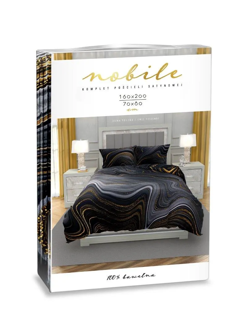 Pościel komplet NOBILE 005 160x200+2x70x80 satyna bawełaniana fotoprint wielokolorowy - FARO_31205