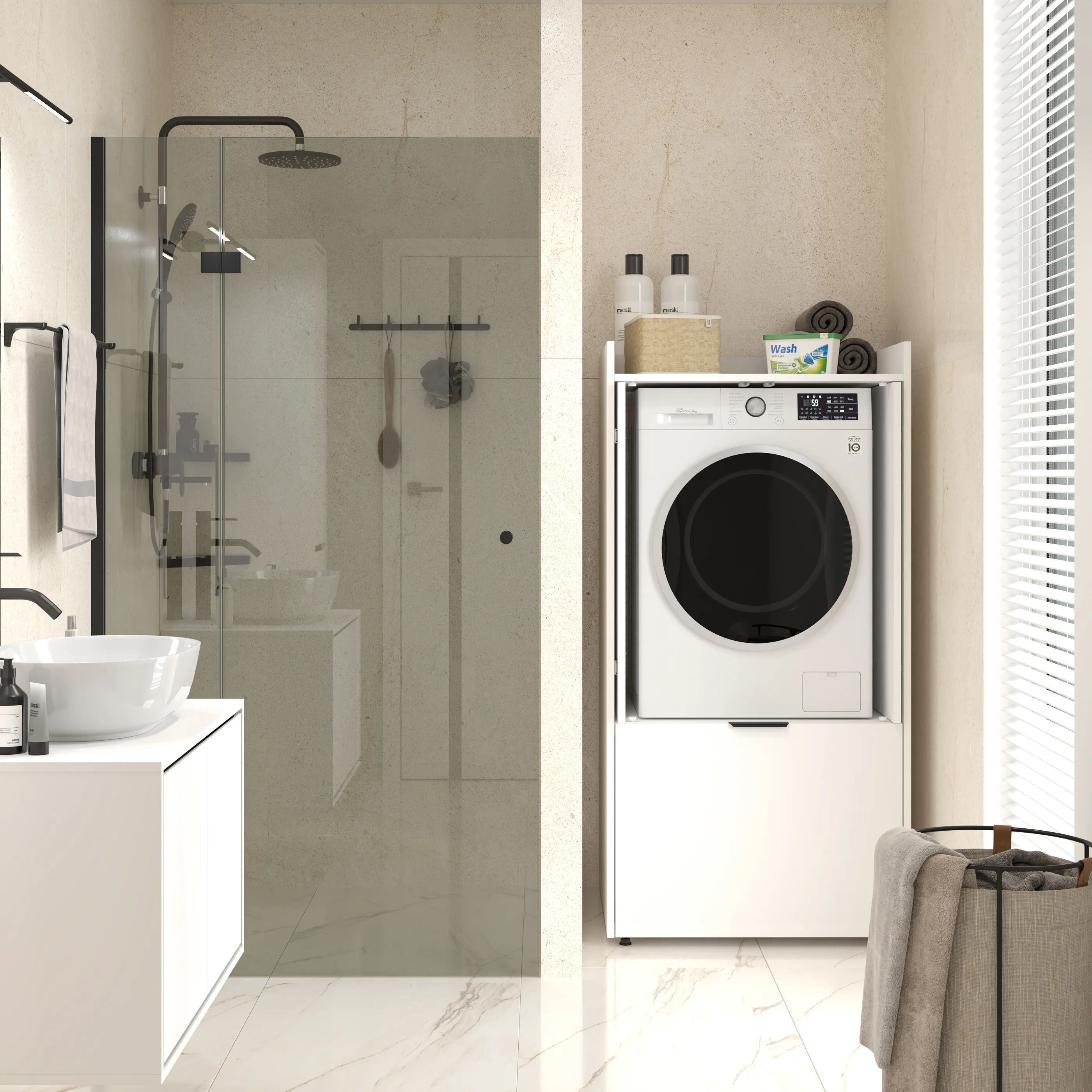 pralka, laundry, szafka