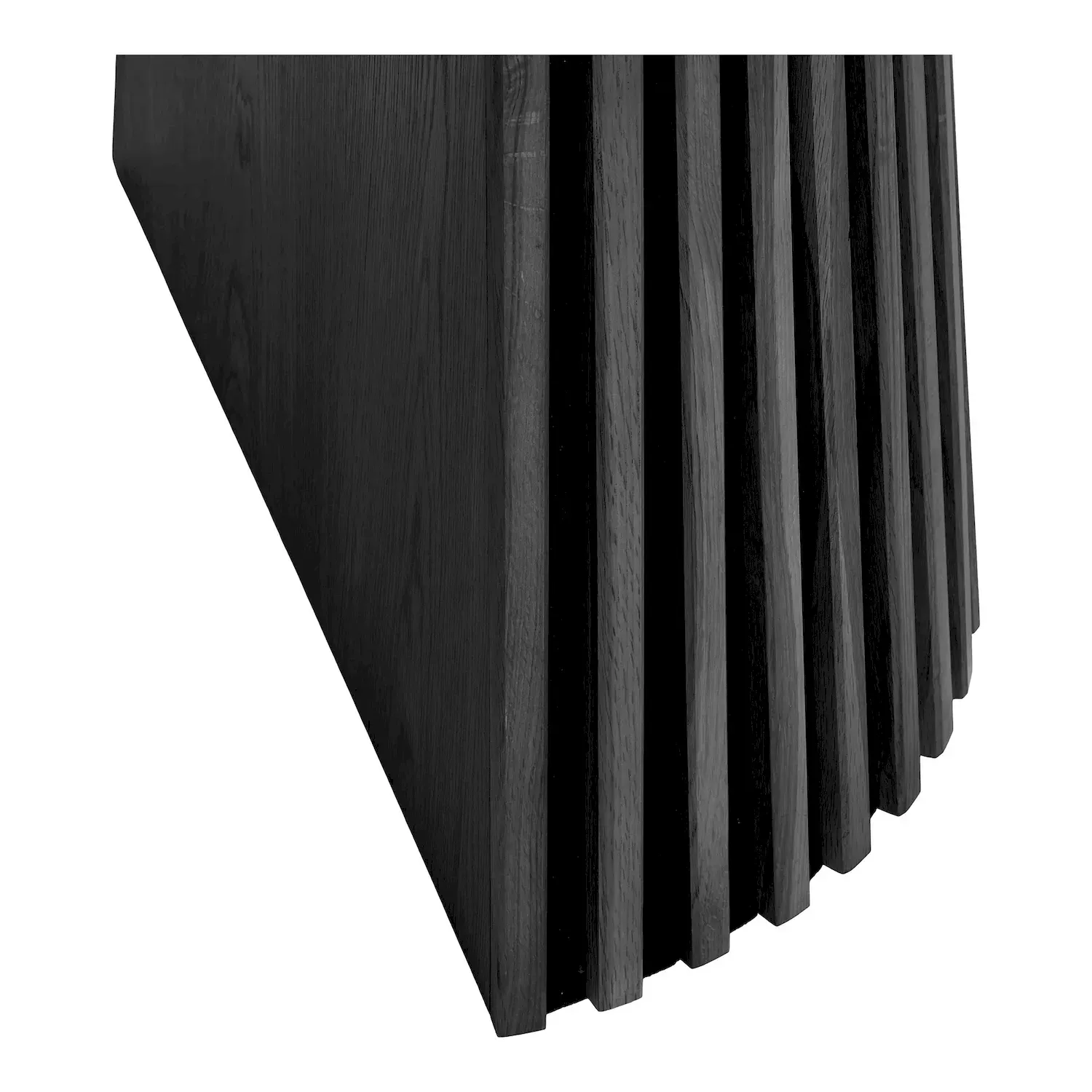 Stół okrągły rozkładany OSAKA FI 120 (160-200-240) - ryflowany czarny - 2202992