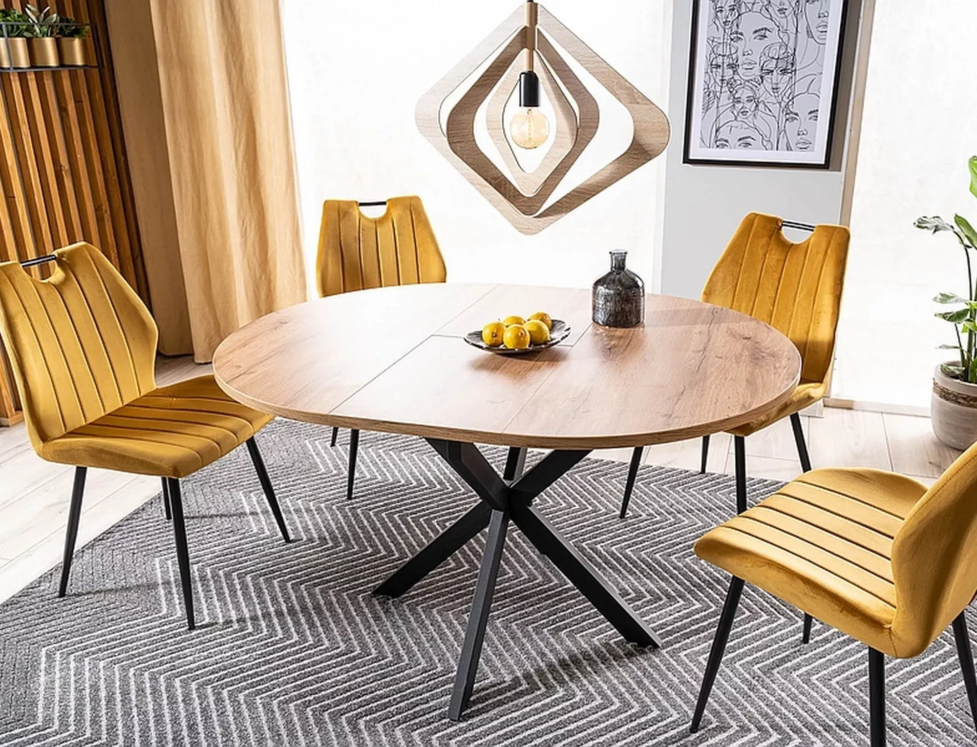 Krzesło tapicerowane ARCO VELVET Bluvel 68 curry czarny stelaż Signal — zdjęcie 12