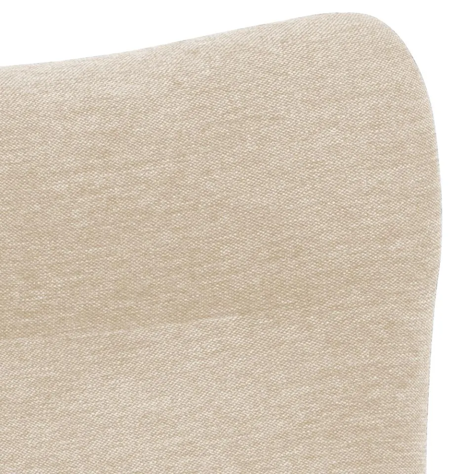 Fotel obrotowy z podnóżkiem SALLY kremowy - 0000095922