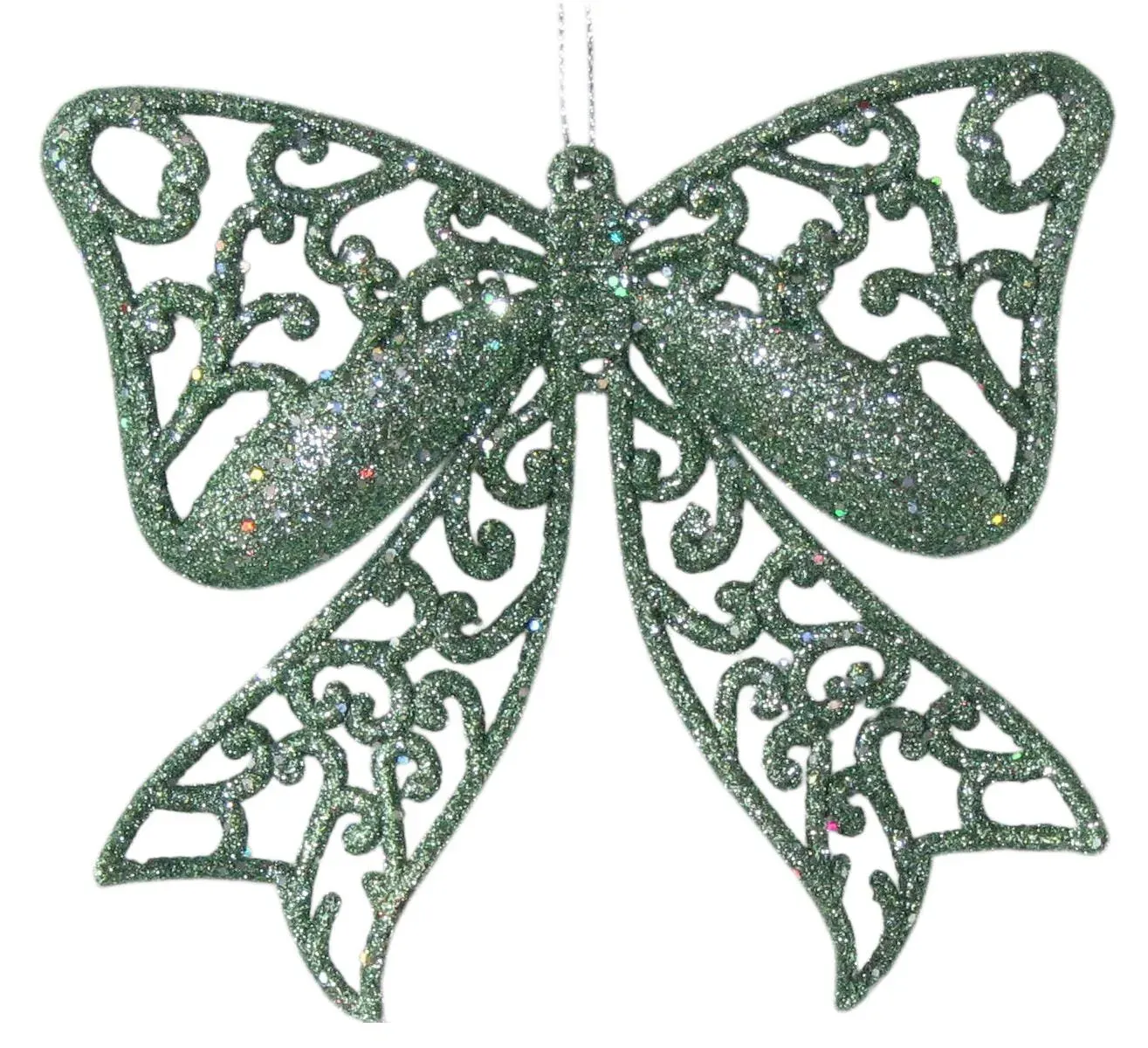 Kokarda ażurowa z brokatem 5685 seledynowa Kokarda ażurowa z brokatem 5685 seledynowa