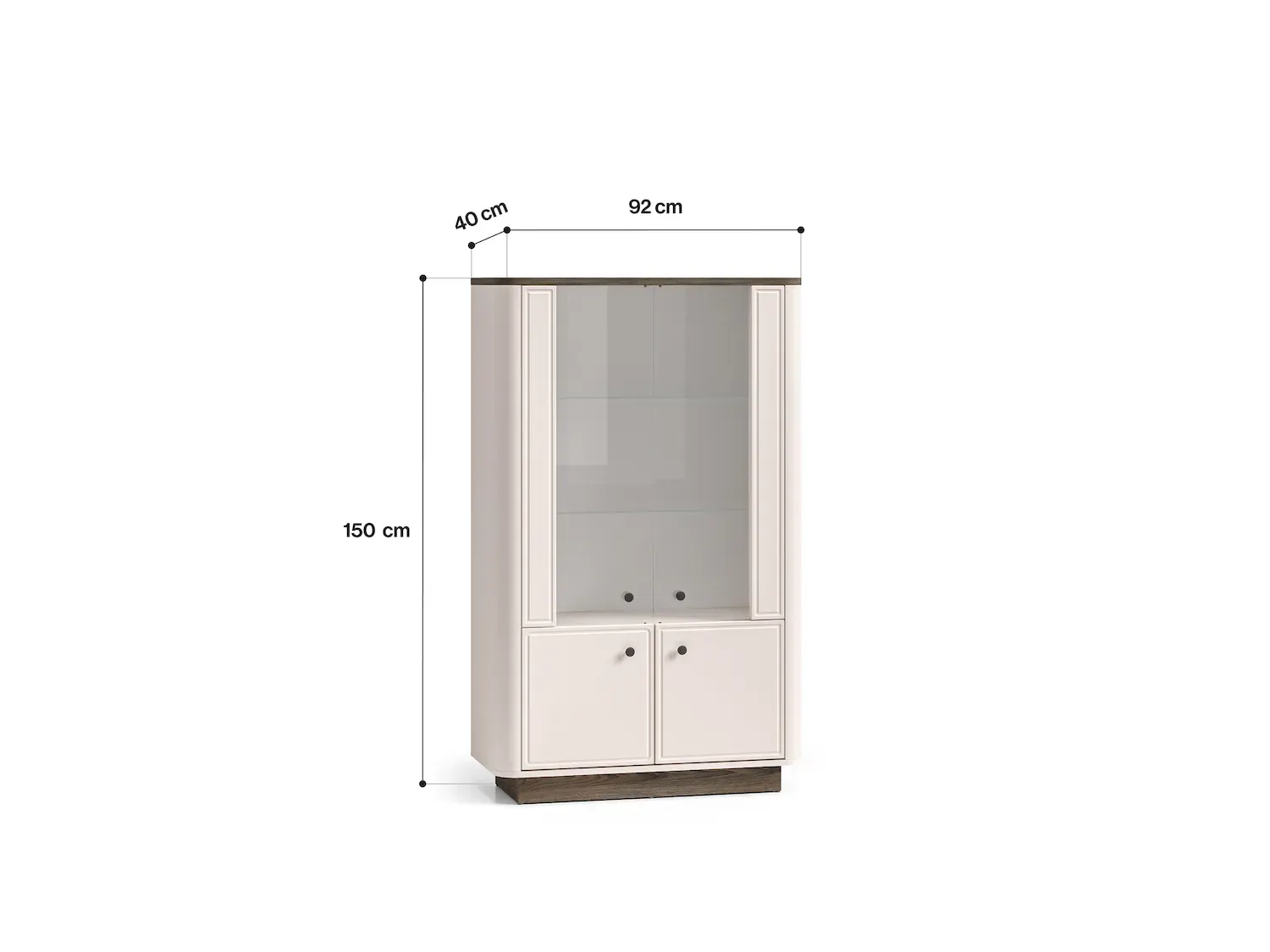 Witryna niska 2-drzwiowa VILAVIO 02 dąb windmill dark cashmere - 1VILA02-001