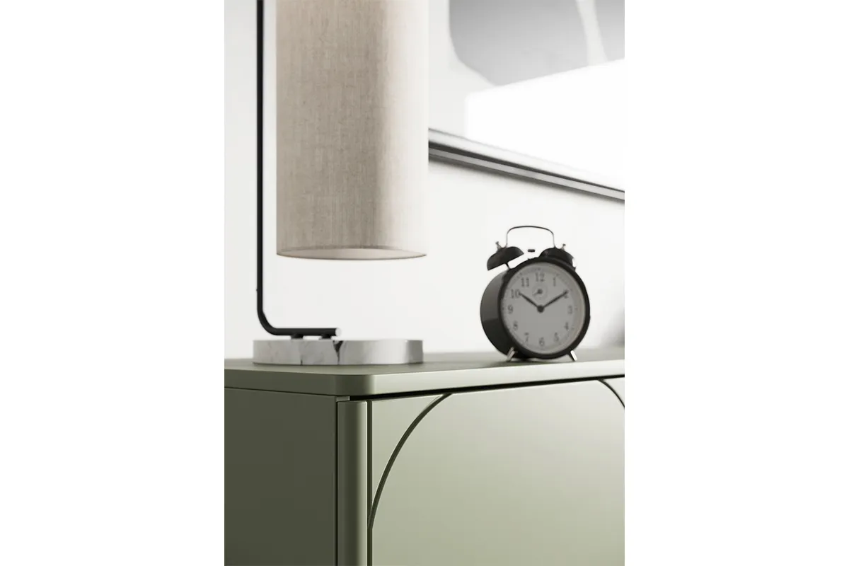 Szafka RTV 3-drzwiowa SONATIA 150cm oliwka nogi kule - B_157241