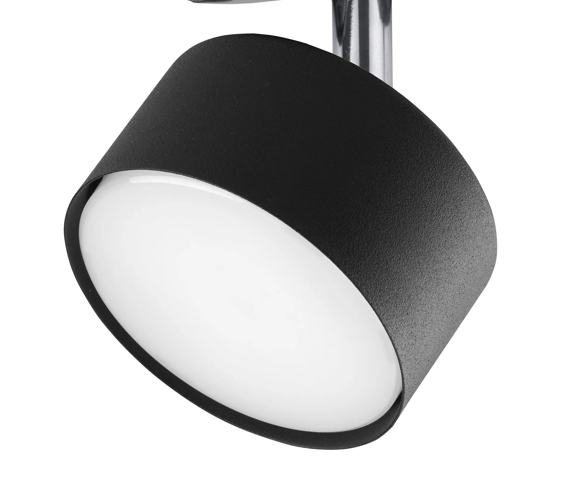 Lampa listwowa TRACER LED 8W czarna z chromowanym elementem okrągła trójobwodowa regulowana 12x11x8cm - TK_6062