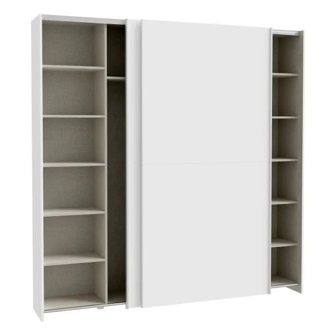 Szafa 2-drzwiowa HOME NOOK 2 drążki i półkI drzwi przesuwne 200cm biała - HMNS32231-120