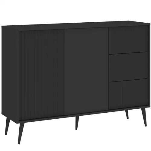 Komoda 2-drzwiowa z 3 szufladami BARCELONA 135cm antracyt
