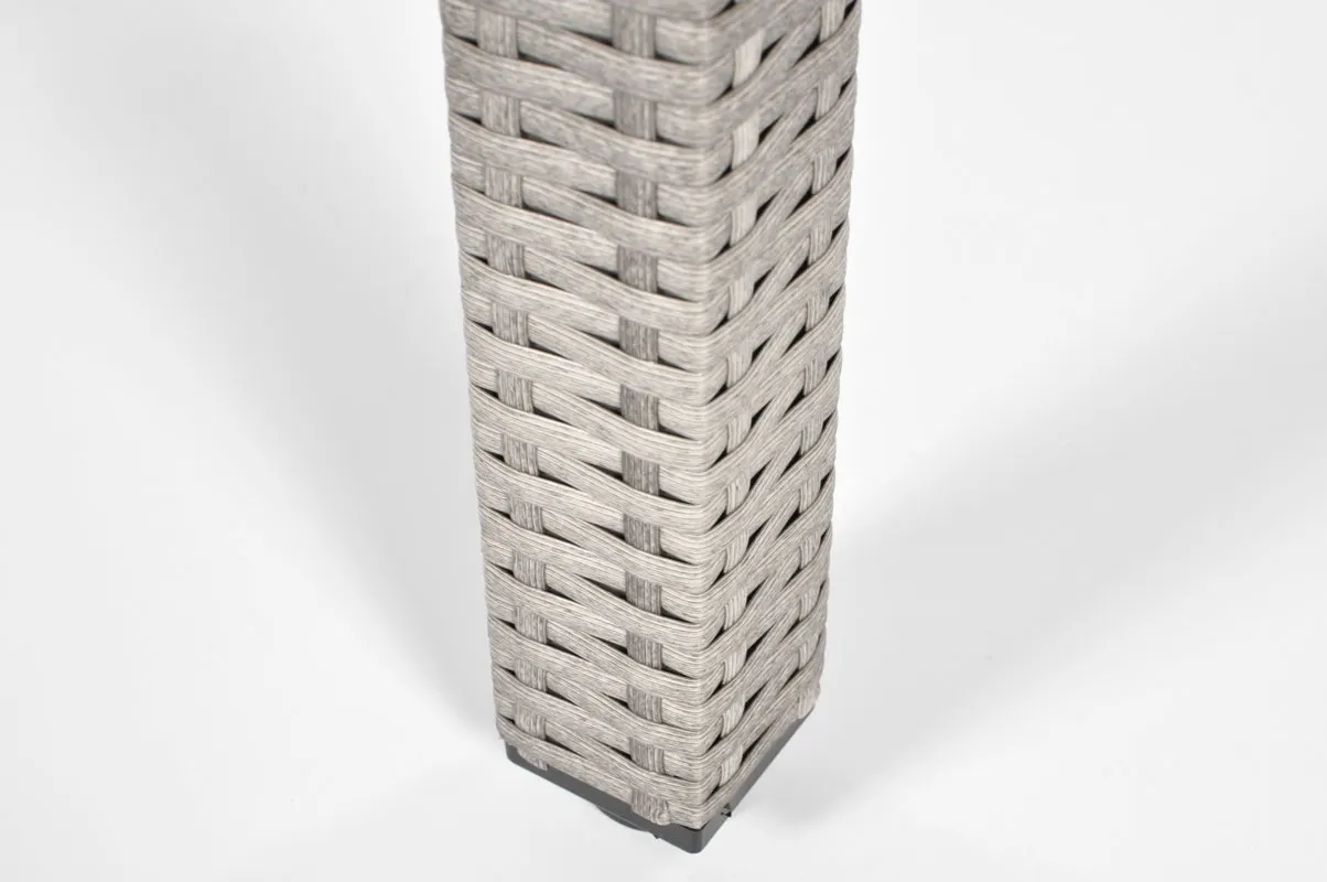 Stół ogrodowy z technorattanu MALAGA 150 - szary - FE5906948104167