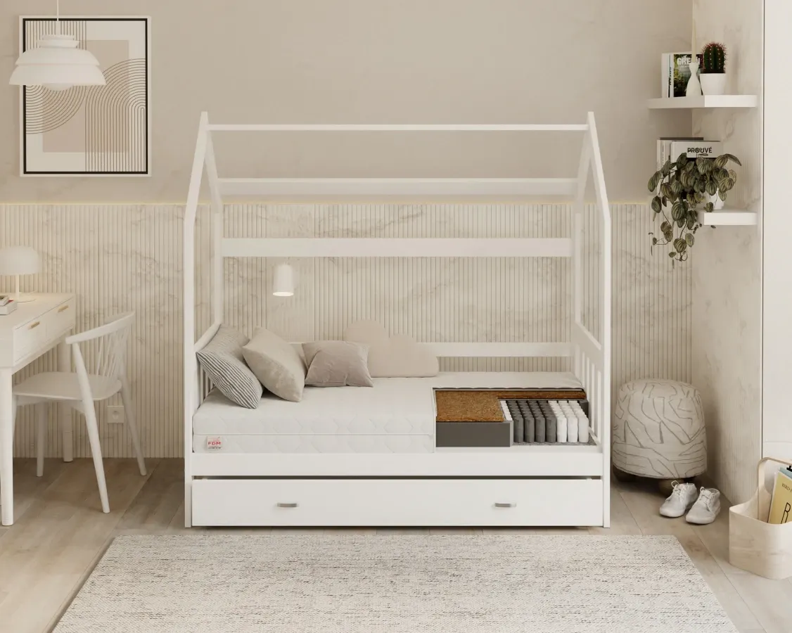 Materac kieszeniowy MILANO kokos - 70x160x14- H4 twardy / H3 średnio twardy — zdjęcie 3