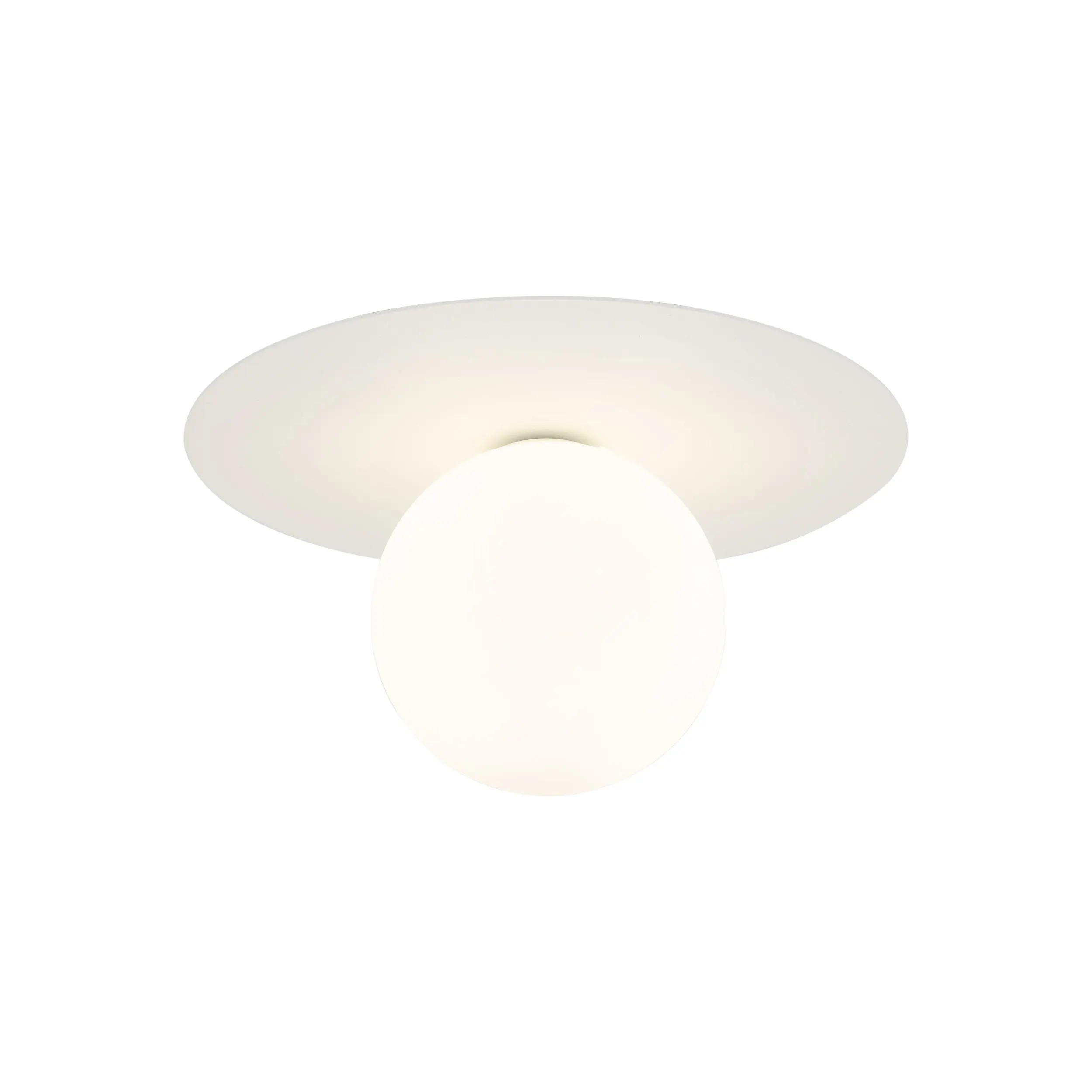 Kinkiet PIXI biały ze szklanym okrągłym kloszem 25x15cm - TK_10227