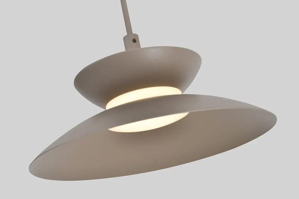 Lampa wisząca prosta GUBBIO 3 LED kaszmirowa
