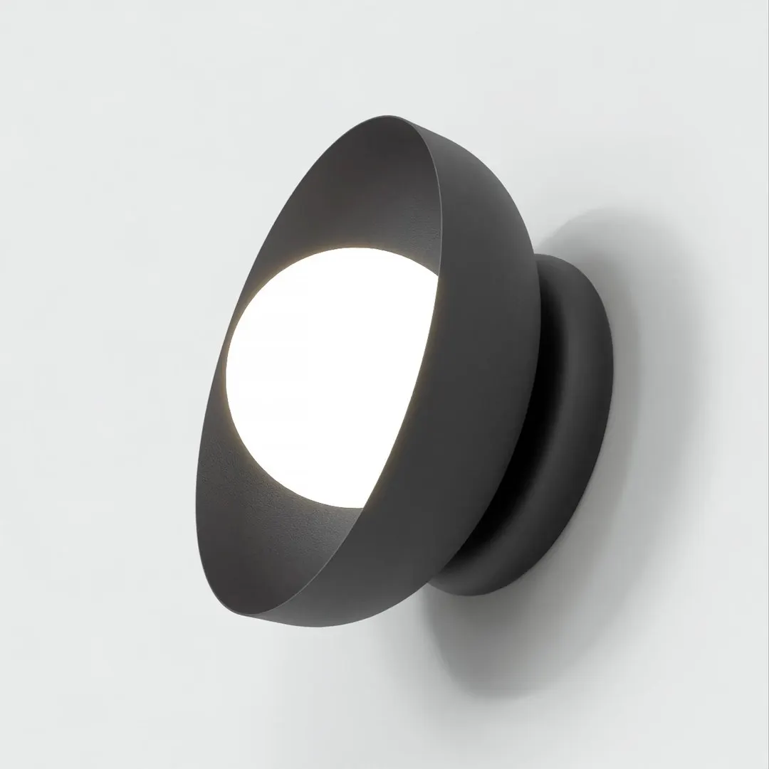 image lampa, światło, kinkiet, metalowy, szary