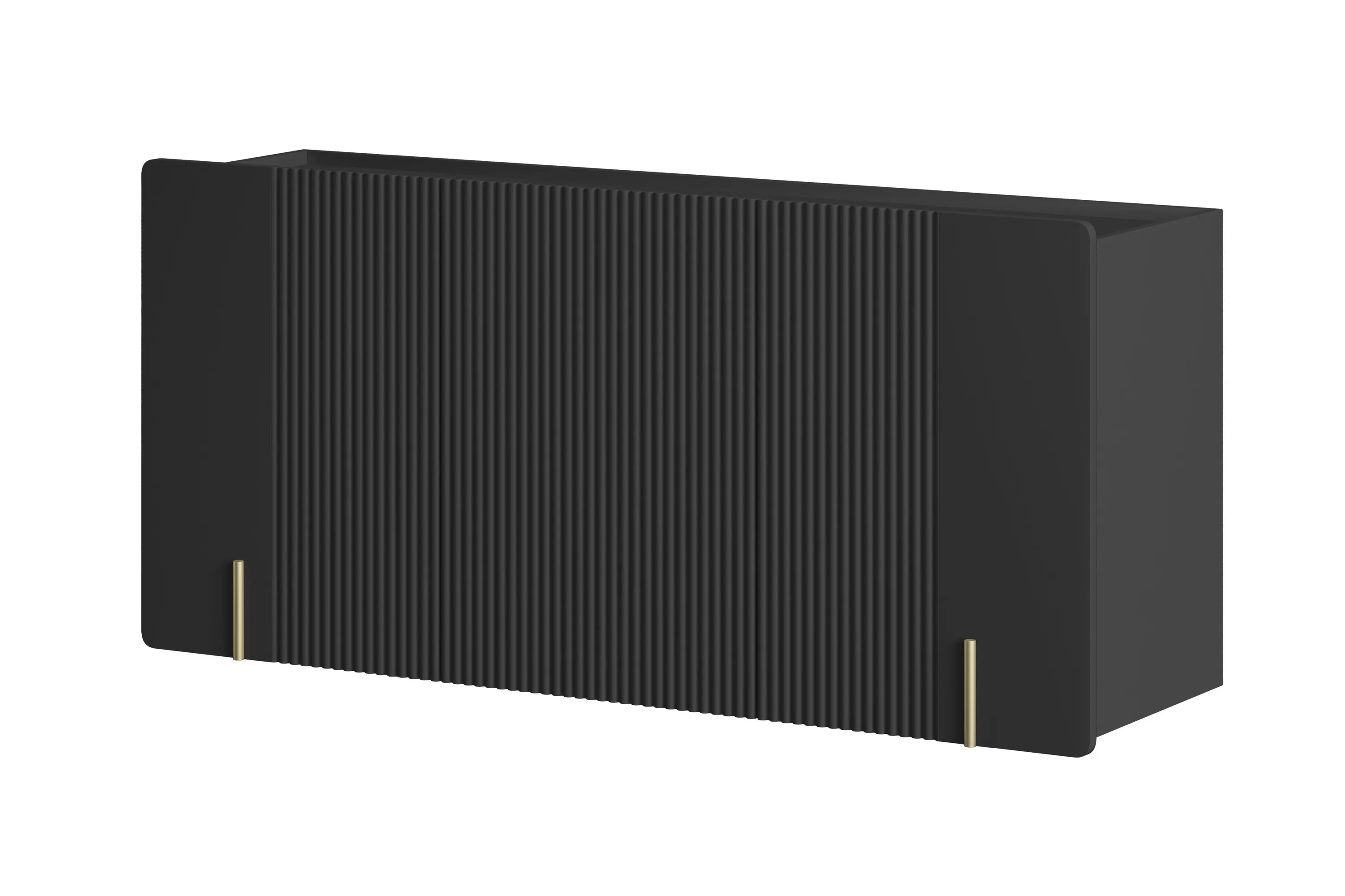 Komoda wisząca 3-drzwiowa MALMI 150cm - czarny - złoty