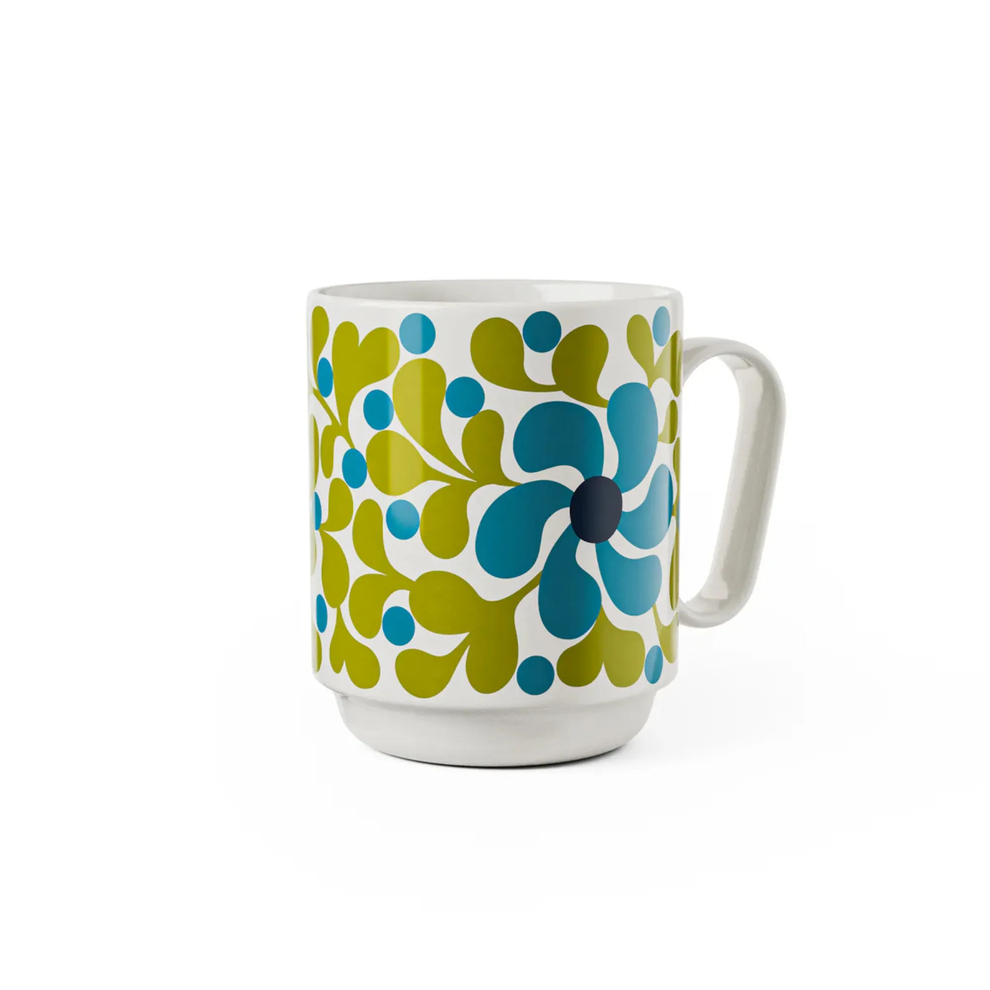 kubek, designowy, kwiatowy, kolorowy, ceramiczny