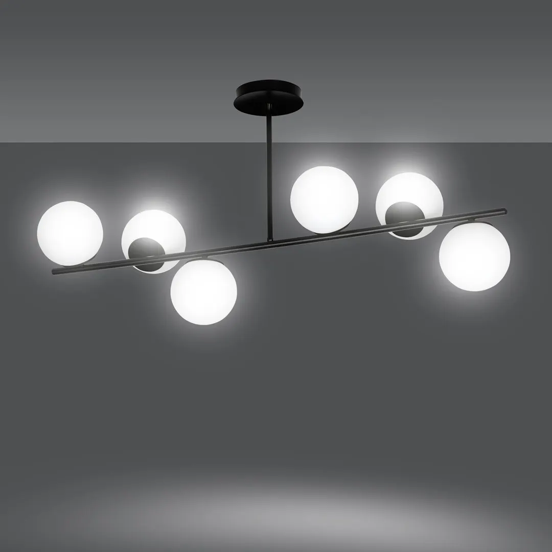 Lampa wisząca BIOR 6 czarny biały — zdjęcie 3