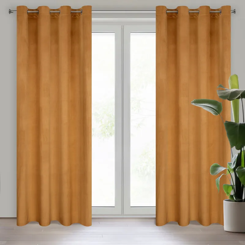 ZASŁONA MELANIE 140X250 CM MIODOWY ZASŁONA MELANIE 140X250 CM MIODOWY