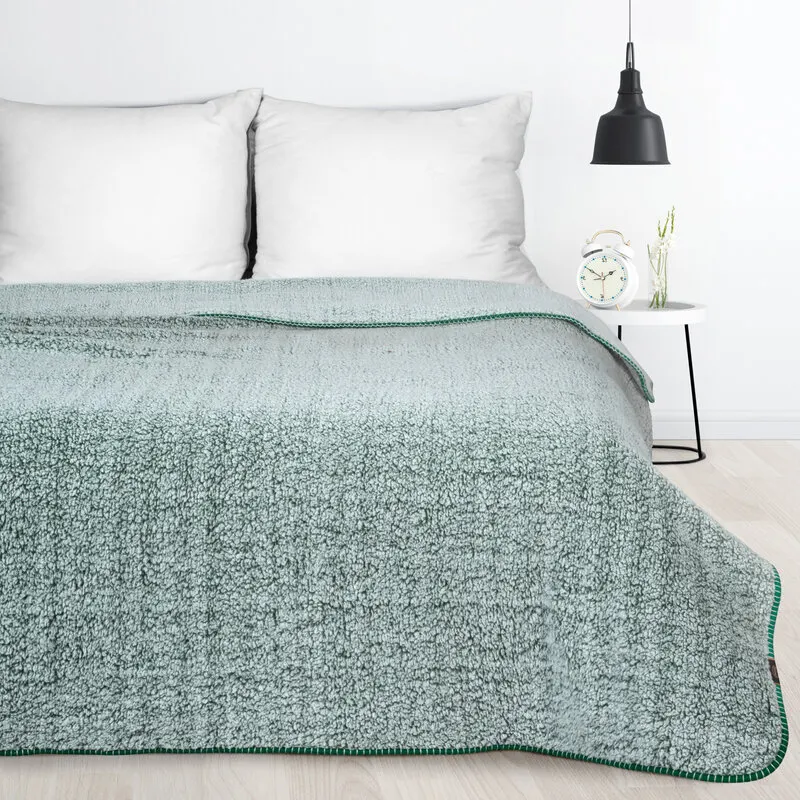 Koc barankowy KOALA 200 X 220 cm Zielony — zdjęcie 2