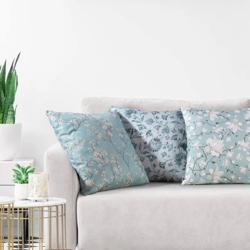 POSZEWKA FLORE 3 45X45 CM MIĘTOWY - EU_415491