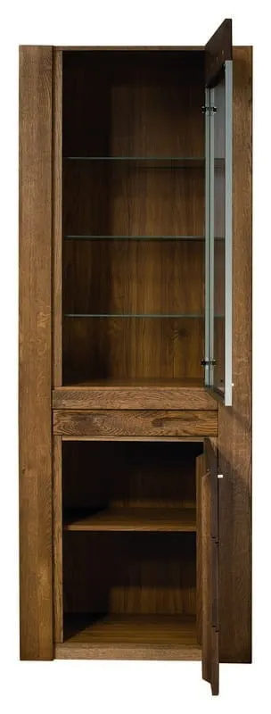 Witryna VELVET 11 prawa drewniana dąb rustical 200x75x42cm - TH-100-0624