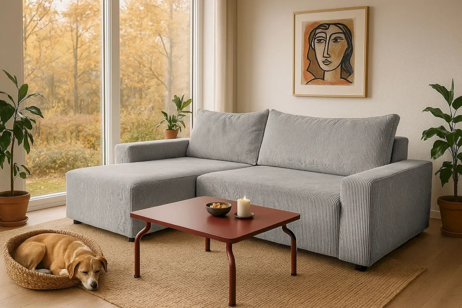 Narożnik rozkładany TOM uniwersalny z pojemnikiem jasny szary - RUZOOM19